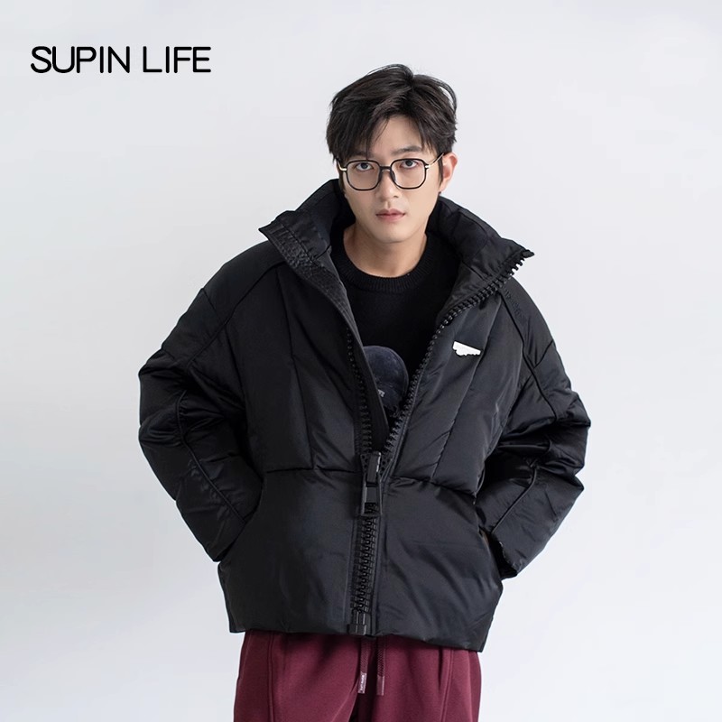 素拼青春流行立领日常羽绒服