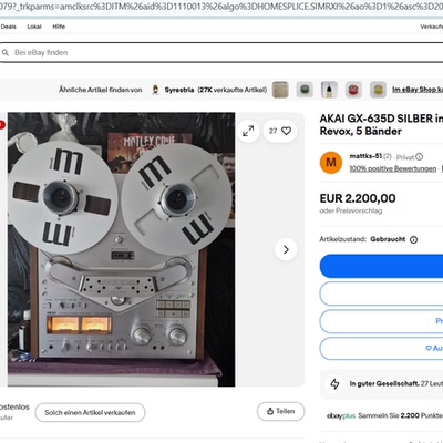 德国eBay Revox Reel-to-Reel Tape Recorder开盘机代购 服务