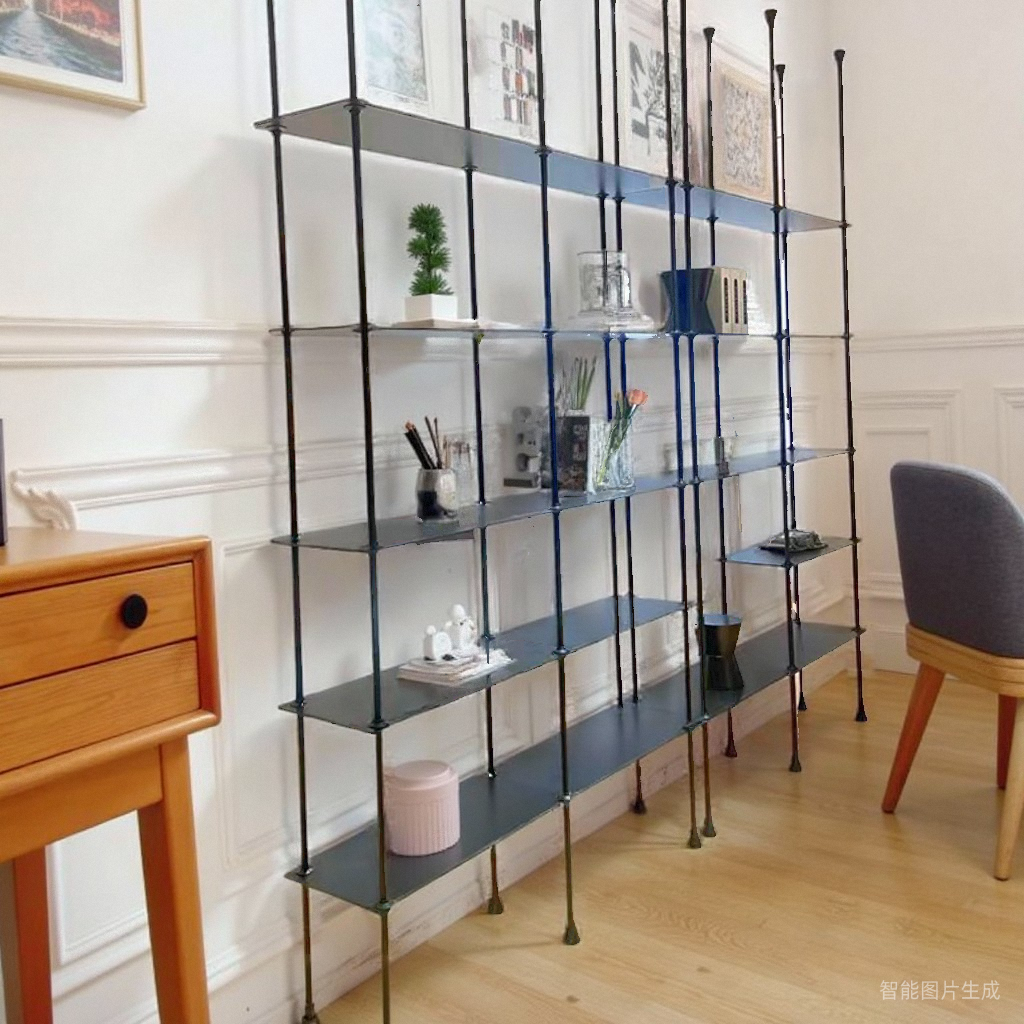 不锈钢层板书架铝板置物架铝合金展示柜吊柜吊架架子客厅金属定制