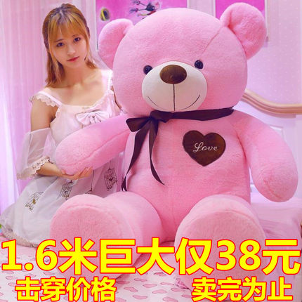 泰迪熊公仔毛绒玩具布娃娃抱抱熊大熊猫儿童生日礼物情人节送女孩