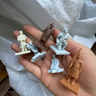 迷你兵马俑摆件仿真人偶秦国士兵模型沙盘情景模拟道具复古玩具