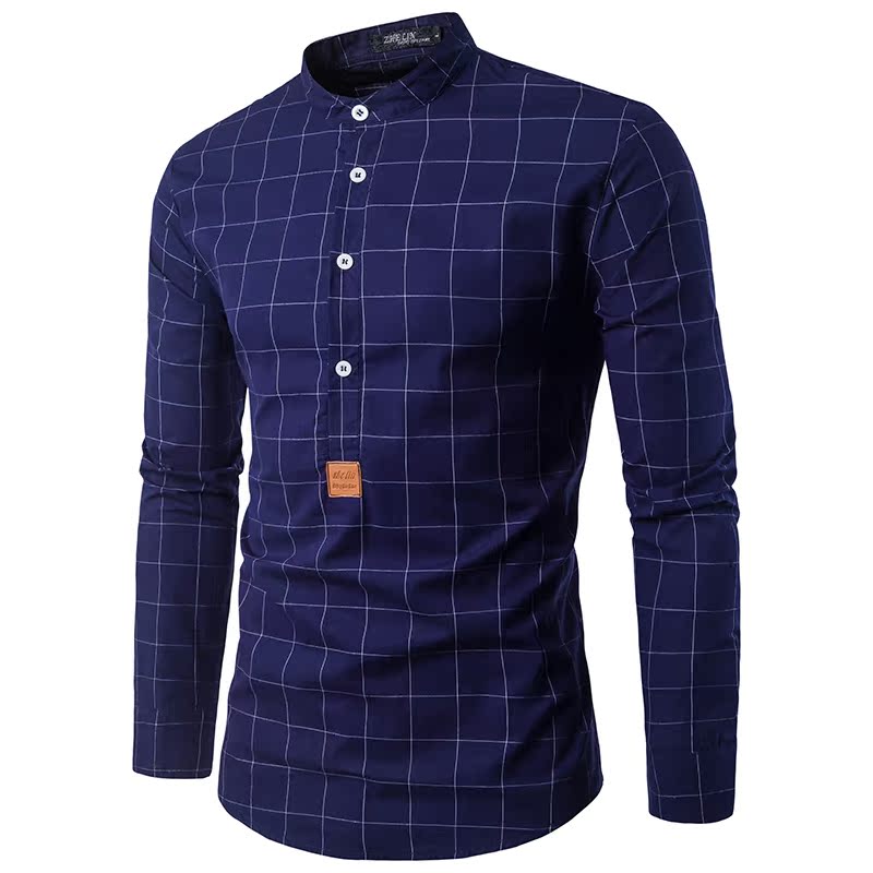 Çï×°´ó¸ñ×ÓСƤ±êÉè¼Æ³ÄÒ ÄÐÊ¿³¤Ðä³ÄÉÀman men's casual shirts