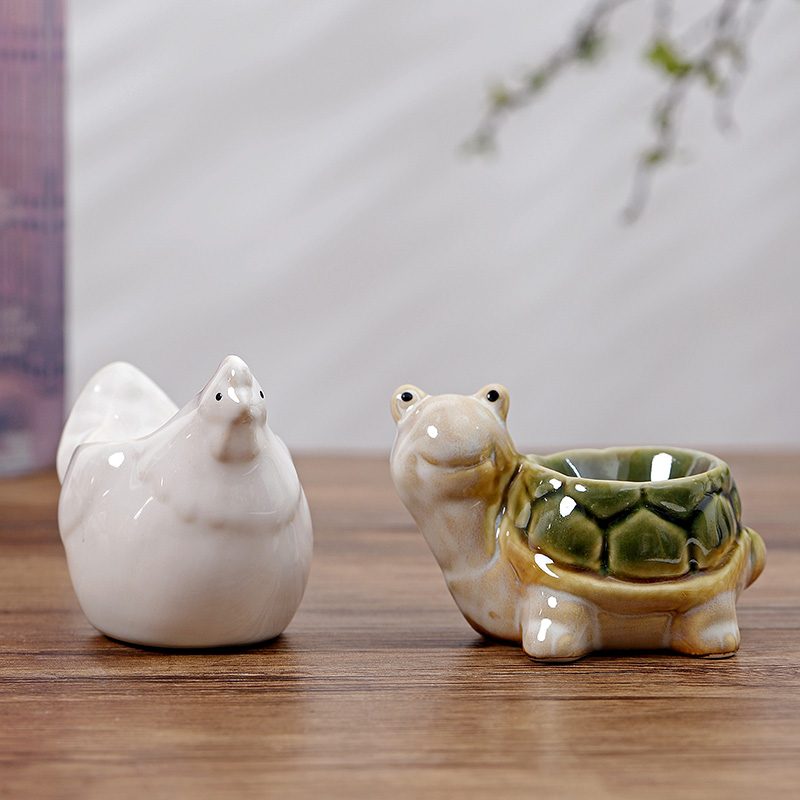 创意陶瓷小乌龟儿童房装饰摆件