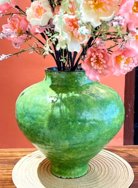 景德镇手工花盆花器家居茶室简约高档摆件客厅绿植插花陶瓷花瓶
