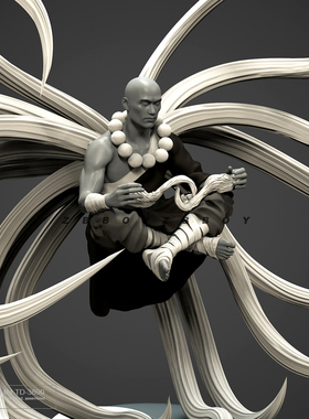 60mm ZBBOY监制 奇幻太极武僧 树脂兵人 白模 TD-3890/3D