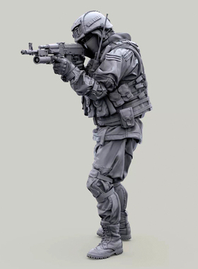 1/35 二战欧洲兵人 树脂兵人 白模  A-2124(特价）