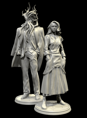 男人高 45mm 65mm 85mm 奇幻男女 树脂兵人 TD-7114/3D