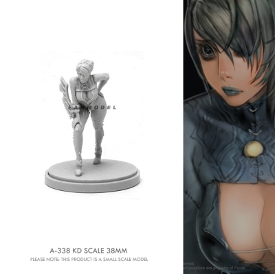 38mm  Beauty Soldier 女神系列 树脂兵人(白模) A-338