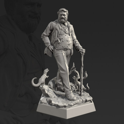人高 38mm 50mm 75mm 侏罗纪全套猎人 博士 树脂 白模 TD-7780/3D