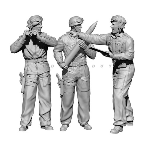 1/35  二战欧洲兵人  树脂兵人 白模(原特) A-2032 （特价）