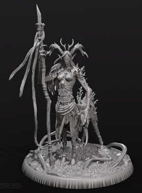 人高 45mm 60mm 魔幻境遇 森林人鹿猎手 树脂白模 TD-6426/3D