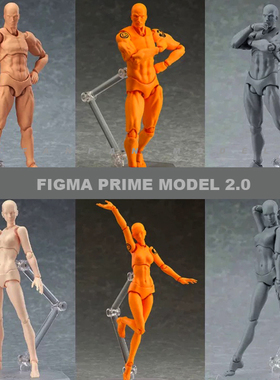 15years FIGMA 青年版橙色2.0素体男女模特可动手办