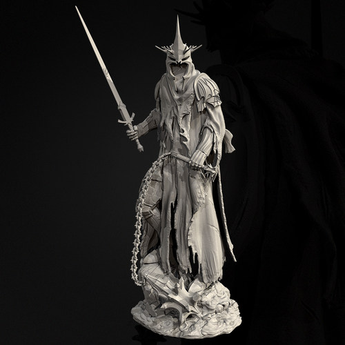 全高 55mm 75mm 95mm 魔戒 安格玛巫王 树脂兵人 白模 TD-7841/3D