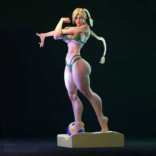 人高 38mm 50mm 75mm 沙滩排球女孩 树脂白模 TD-6525/3D