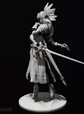 人高 38mm 50mm 75mm 击剑女孩 树脂白模 TD-6501/3D