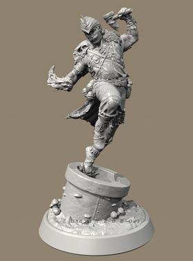 奇幻人物 人高 45mm 60mm 树脂兵人 白模  TD-7568/3D