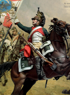 90mm 帝国进卫骑兵模型  树脂手办兵人 白模(原特)  A-1110#