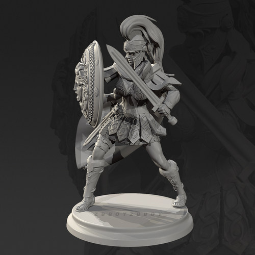 斯巴达女将军2 人高 50mm 75mm 90mm 树脂兵人白模  TD-7643/3D