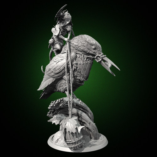 全高 100mm 150mm 翠鸟小鼠游侠  树脂兵人 白模  TD-7553/3D