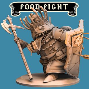 75mm食物战争 50mm 美食骑士 塞尔奶酪斧手TD 人高 6737 38mm