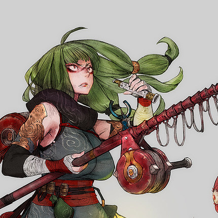 38mm  Beauty Soldier 女神系列 树脂兵人(原特白模) A-1833