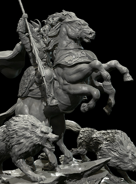 全高 95mm 120mm 150mm 北欧奥丁树脂兵人 TD-6775/3D