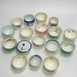 日本 回流 有田烧 香兰社 深川制 汤吞 茶杯 茶碗 盖杯 主人杯