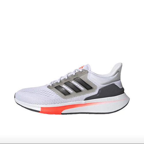 adidas  EQ21 Run 舒适 织物 低帮跑步鞋 男款 白黑橙H00511
