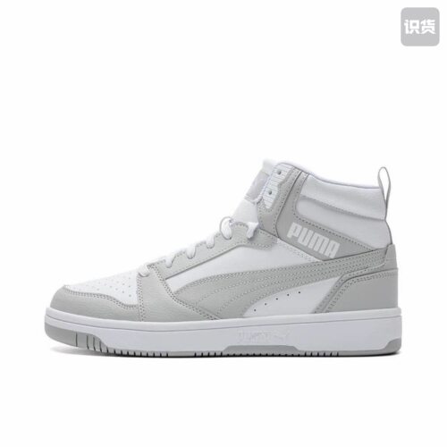 PUMA彪马 高帮 板鞋 男女同款 彪马白-浅灰色392326-05广东66仓