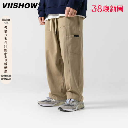 VIISHOW秋季休闲宽松工装裤