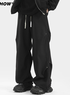 VIISHOWcity hipster美式冲锋裤男秋季新款潮牌直筒裤宽松休闲裤