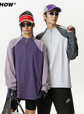 VIISHOW日系户外运动防晒服男款25年春吸湿排汗跑步速干长袖T恤男