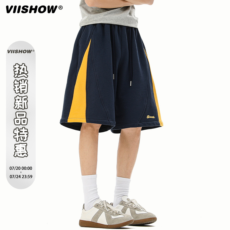 VIISHOW美式重磅五分卫裤男款夏季潮牌篮球短裤运动裤宽松休闲裤