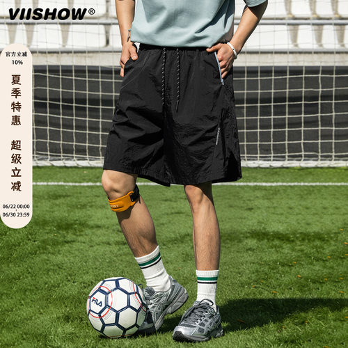 VIISHOW夏季薄款速干防水户外骑行运动宽松短裤潮牌男士冲锋裤子