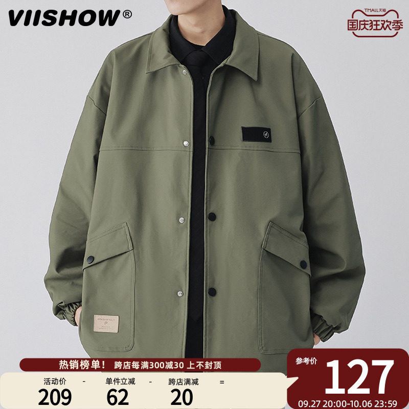 VIISHOW日系复古多口袋工装夹克男士潮牌宽松bf风休闲百搭外套怎么看?