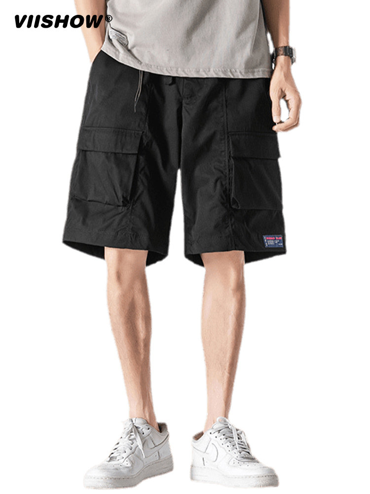 VIISHOW TRENDY BRAND JAPANESE CARGO POCKET CASUAL SHORTS MENS RETRO STREET LOOSE AND VERSATILE TRENDY FIVE-POINT PANTS