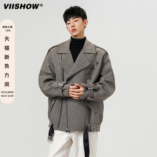 大衣潮牌设计休闲外套 高街短款 VIISHOW老钱风复古夹克男秋季 美式
