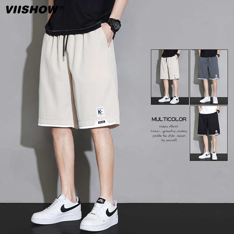 VIISHOW5分卫裤短裤男士夏季速干休闲运动冰丝外穿薄款沙滩中裤子