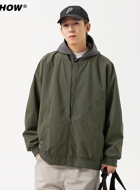 VIISHOW棒球领冲锋夹克男士春秋季宽松潮牌休闲美式潮牌防风外套