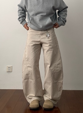 Daily 1|阿苏特染弯刀工装裤美式复古BoxyFit休闲宽松长裤男显瘦