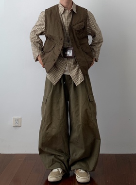 Daily 1|多口袋工装马甲日系复古阿美咔叽宽松工装叠穿背心男女潮