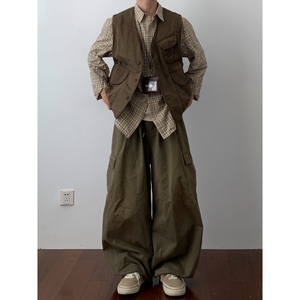 Daily 1|多口袋工装马甲日系复古阿美咔叽宽松工装叠穿背心男女潮