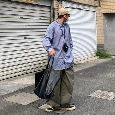 Daily1直筒工装裤日系堆积阔腿裤