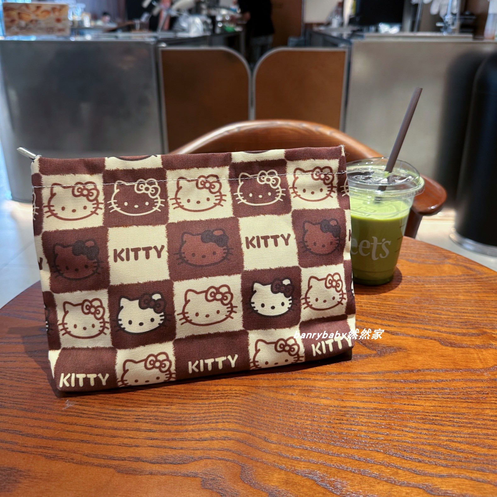 日系可爱Kitty复古大容量化妆包便携手拿帆布包收纳包洗漱包