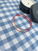 原创极细手工精编本命年18k真金碎金保色红手绳脚绳闺蜜情侣礼物