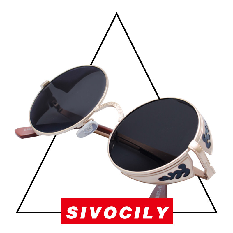 西与西里欧美复古蒸汽朋克太阳镜防风墨镜开车哈雷机车男女硬核