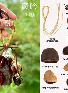 天然果实壳手摇挂铃包挂件手工diy材料包沙龙活动生日教师节礼物