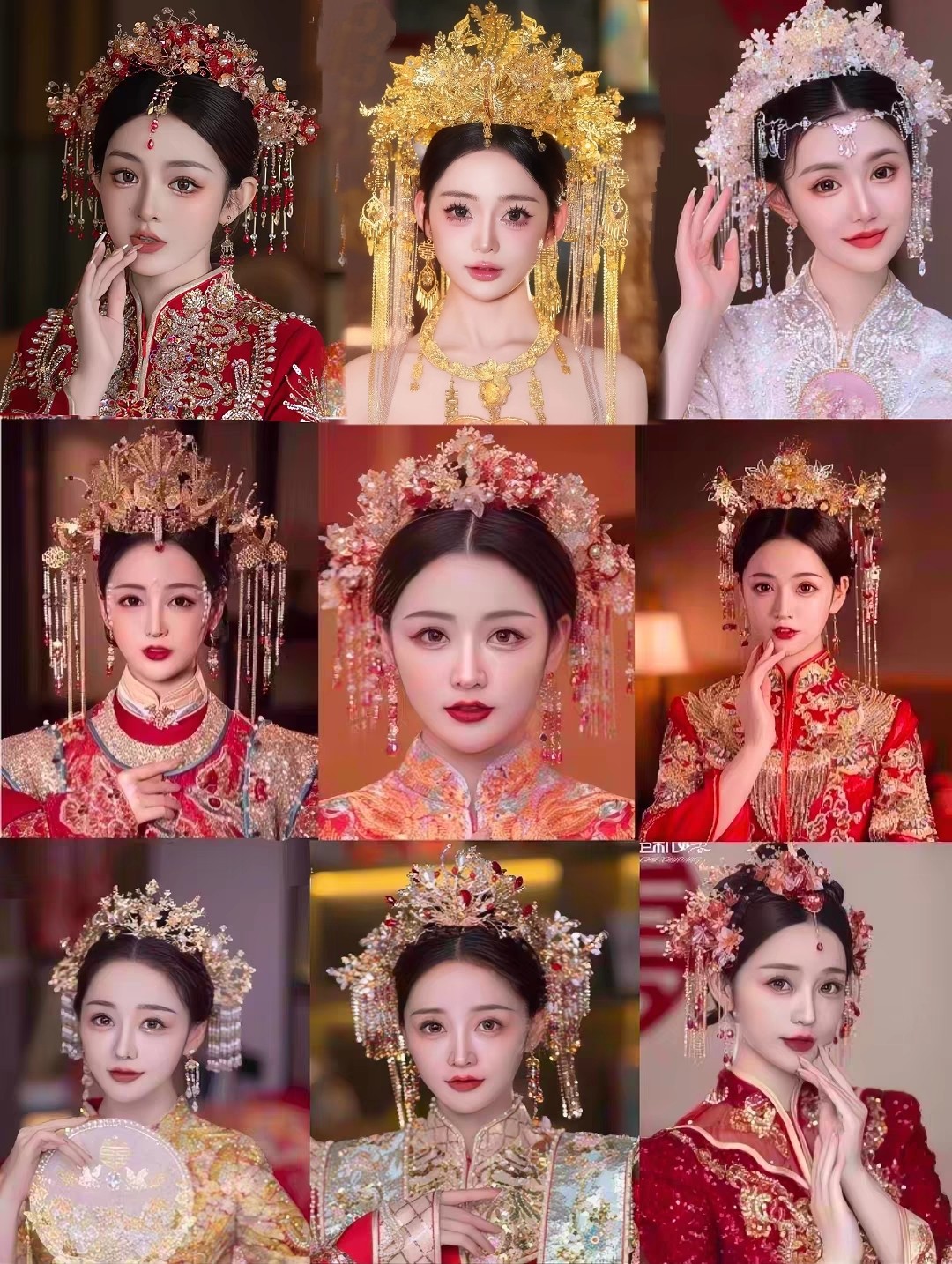出租中式新娘头饰2026年新款龙凤褂凤冠古装婚礼宫廷秀禾服发饰