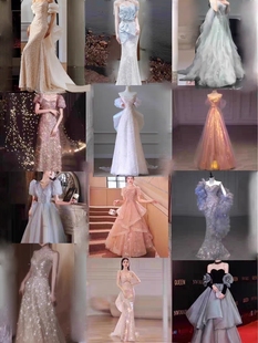 礼服出租生日轻奢小众主持人走秀晚宴聚会气质高端修身鱼尾晚礼服