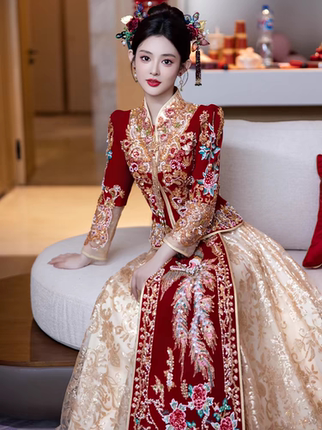 出租秀禾服2026新款新娘结婚婚纱中式嫁衣大码敬酒服出阁婚服